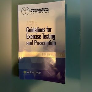 ACSM's Guidelines for Exercise Testing and Prescription Book